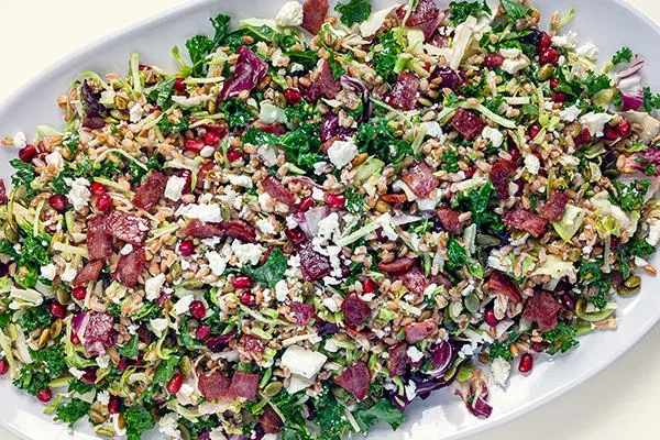 Warm Farro & Turkey Bacon Salad